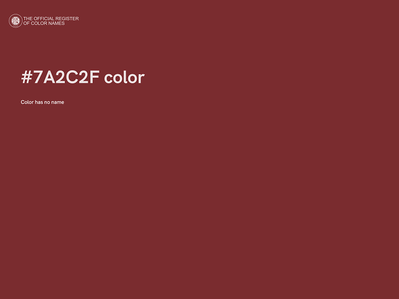 #7A2C2F color image