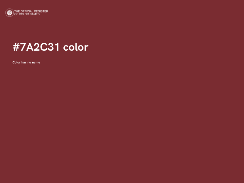 #7A2C31 color image