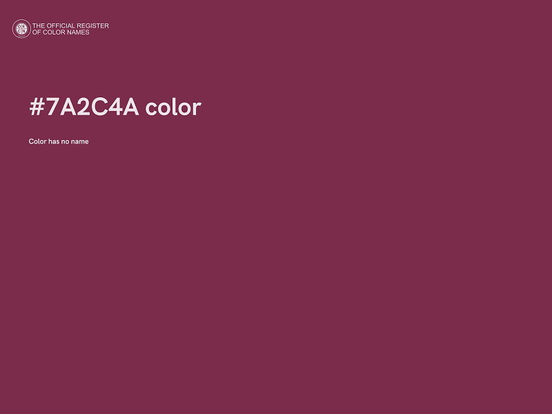 #7A2C4A color image