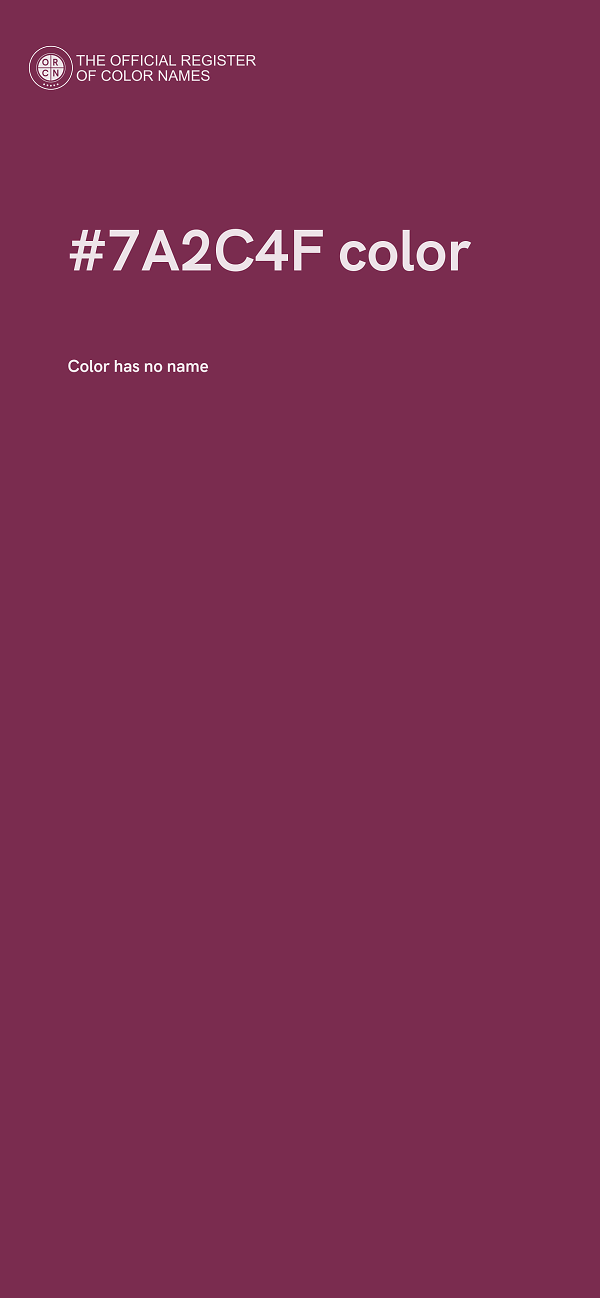 #7A2C4F color image