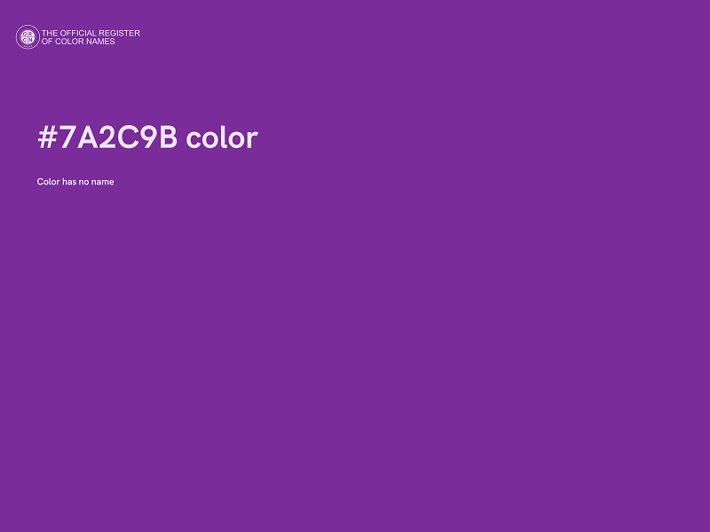 #7A2C9B color image