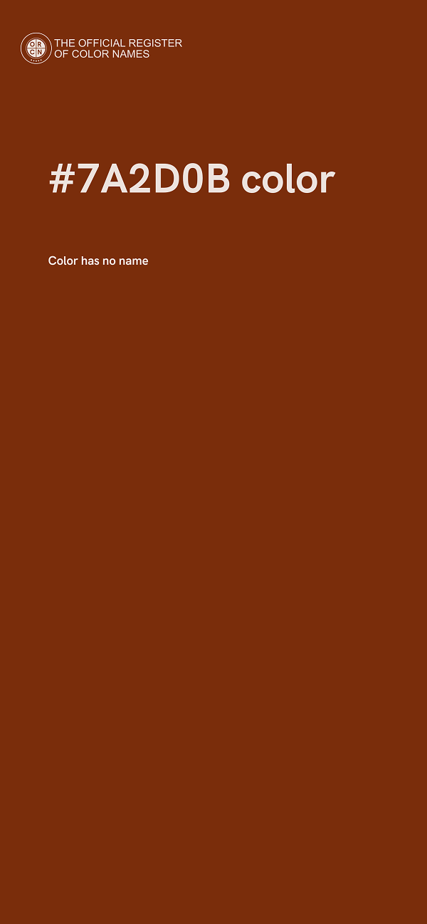 #7A2D0B color image
