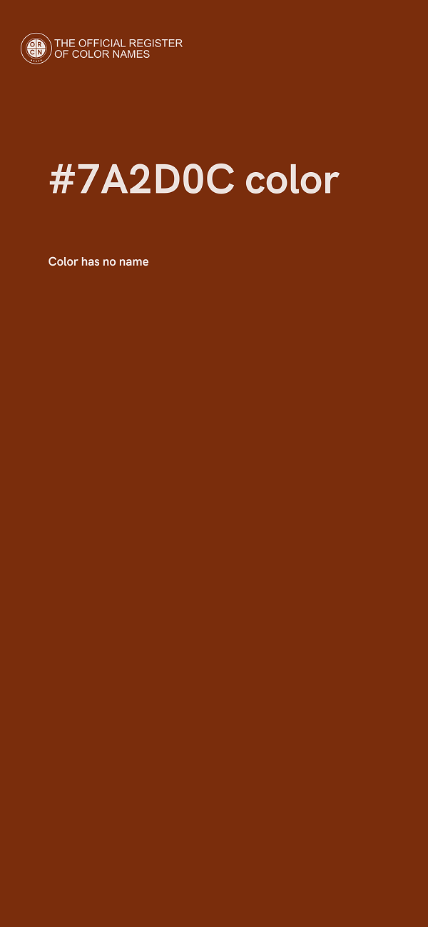 #7A2D0C color image
