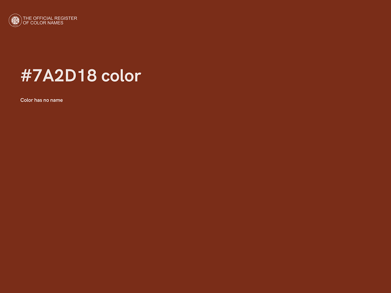 #7A2D18 color image