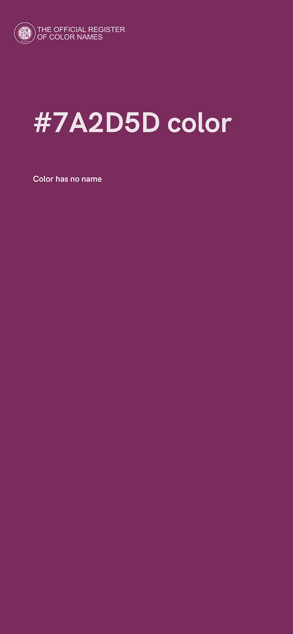 #7A2D5D color image