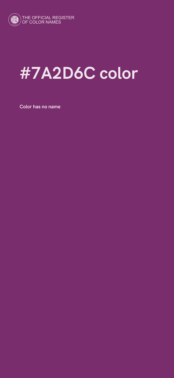 #7A2D6C color image