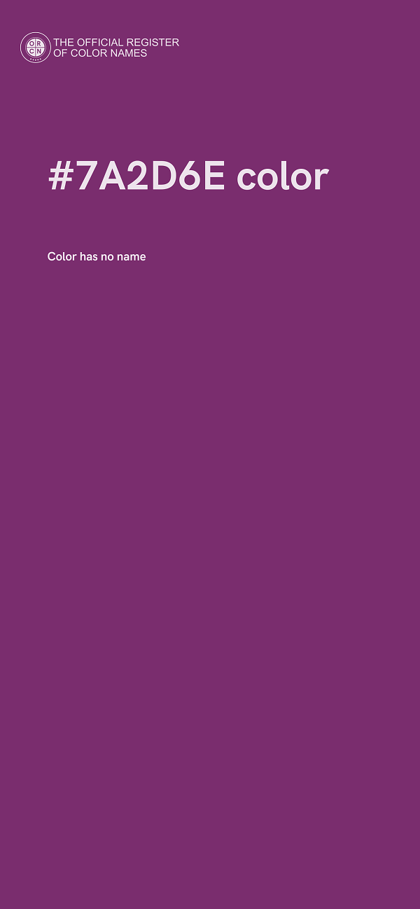 #7A2D6E color image