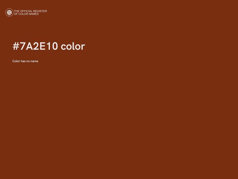 #7A2E10 color image