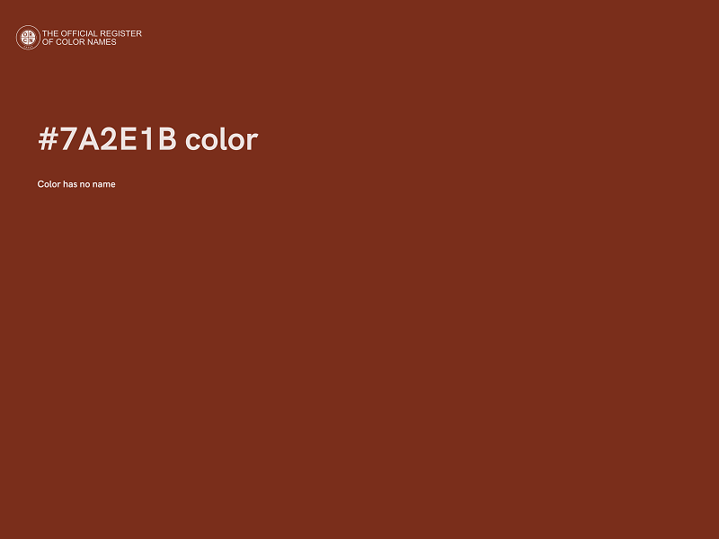 #7A2E1B color image