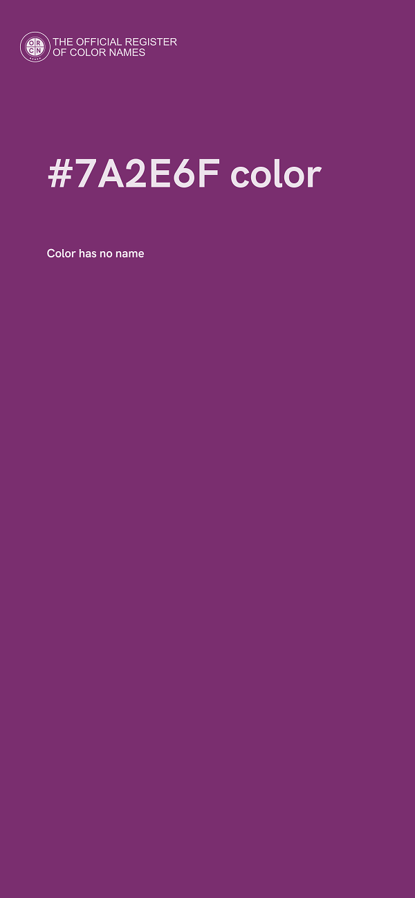 #7A2E6F color image