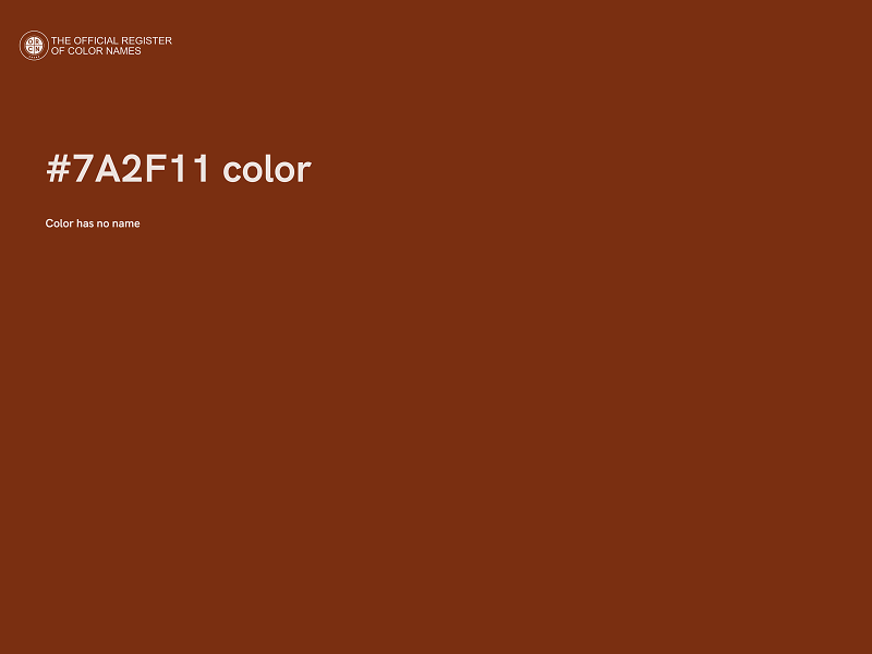 #7A2F11 color image