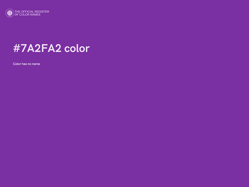 #7A2FA2 color image