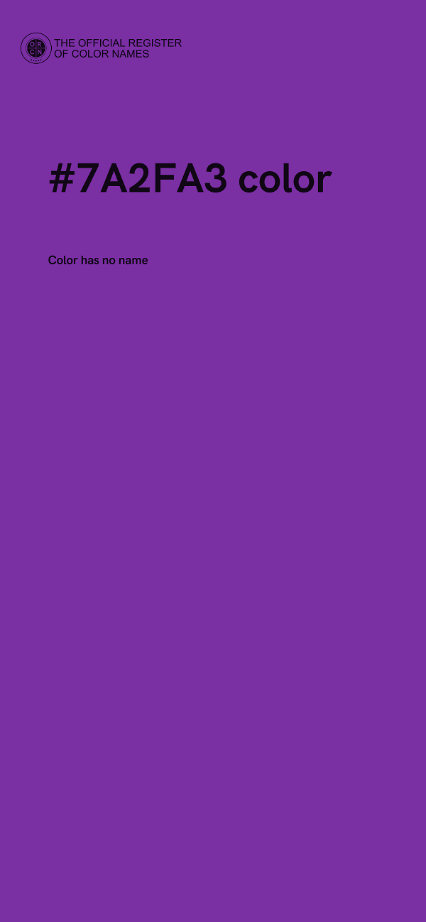 #7A2FA3 color image
