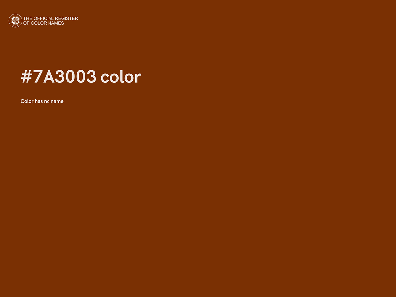 #7A3003 color image