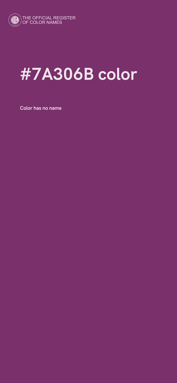 #7A306B color image