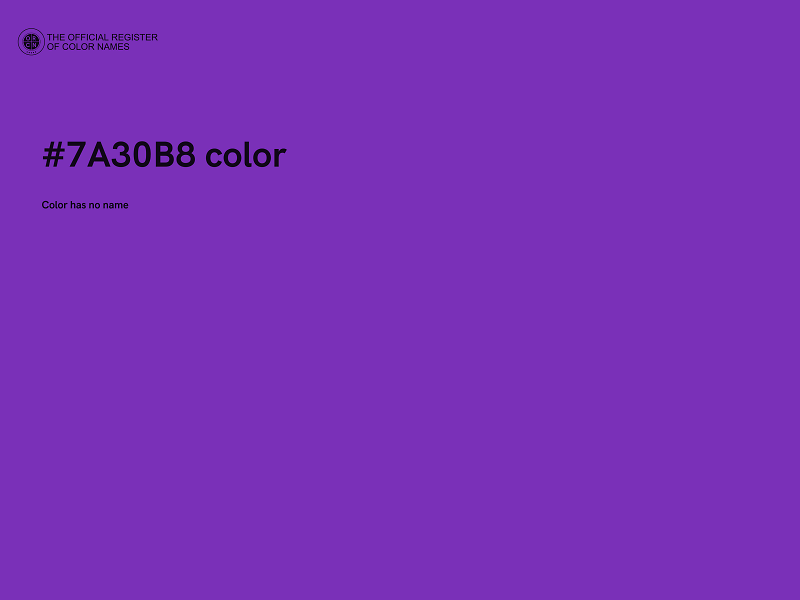 #7A30B8 color image