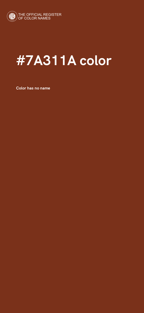 #7A311A color image