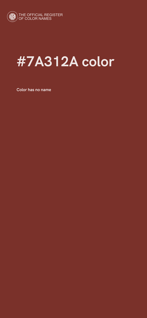 #7A312A color image
