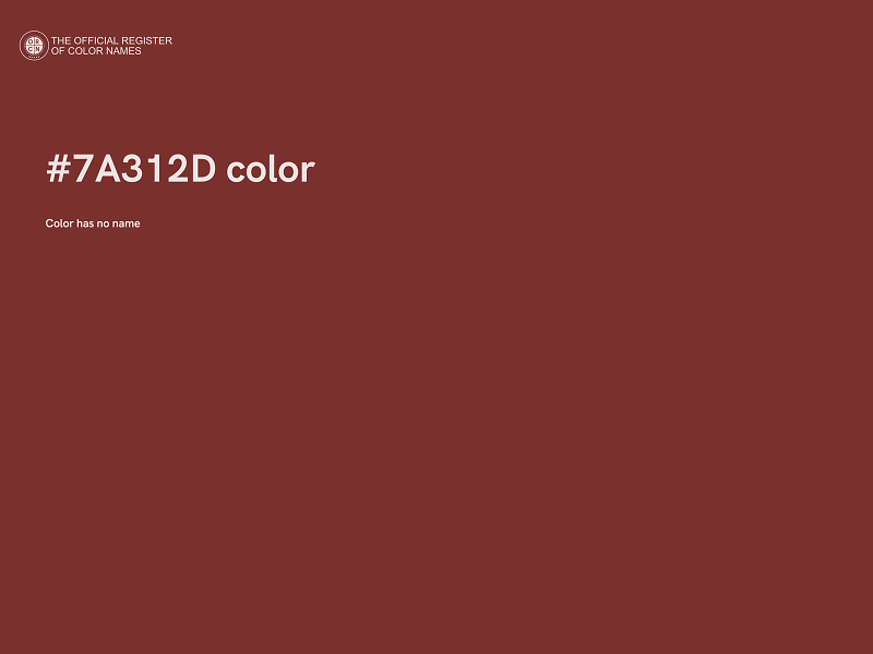 #7A312D color image