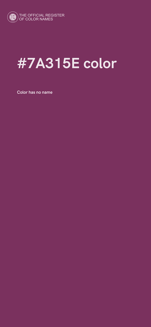 #7A315E color image