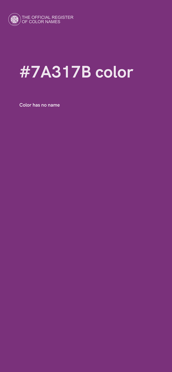 #7A317B color image