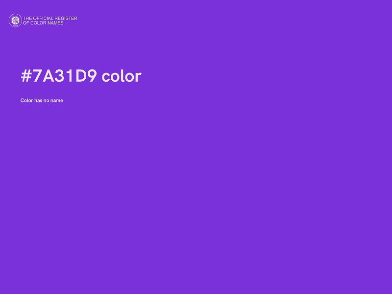 #7A31D9 color image