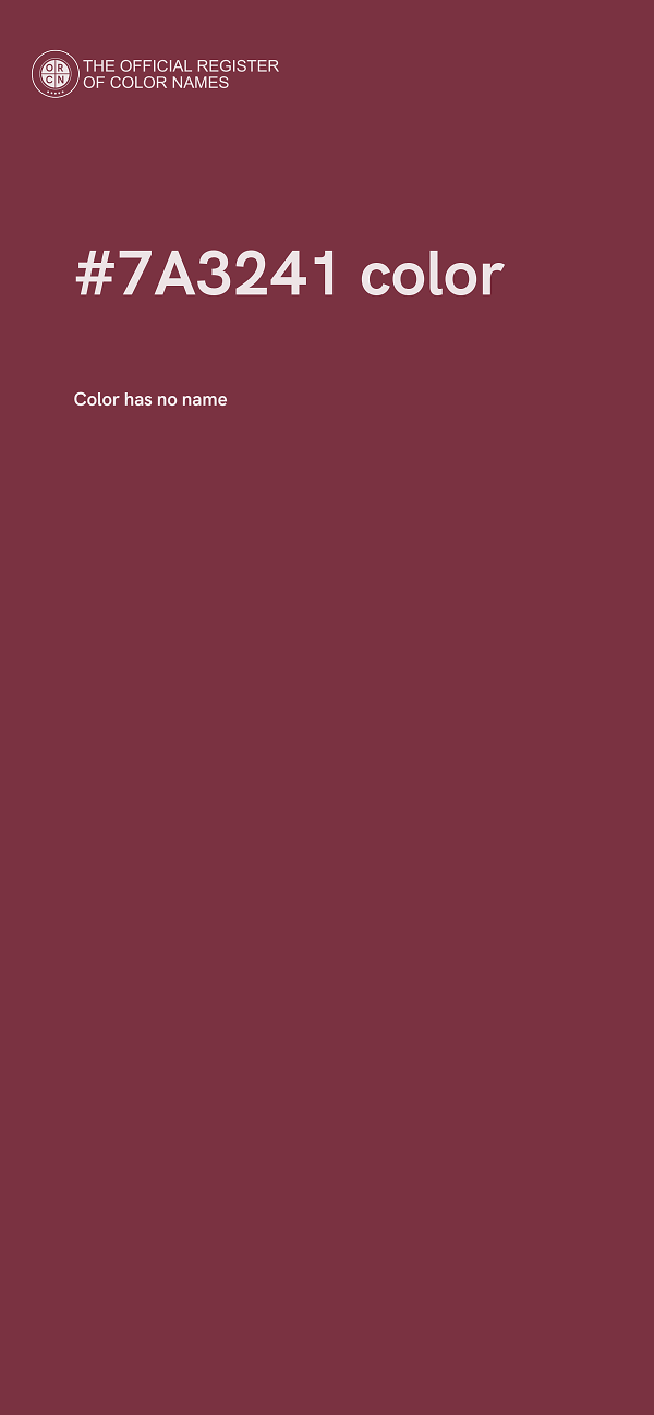 #7A3241 color image