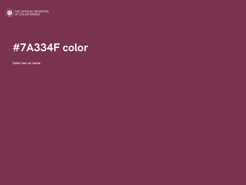 #7A334F color image