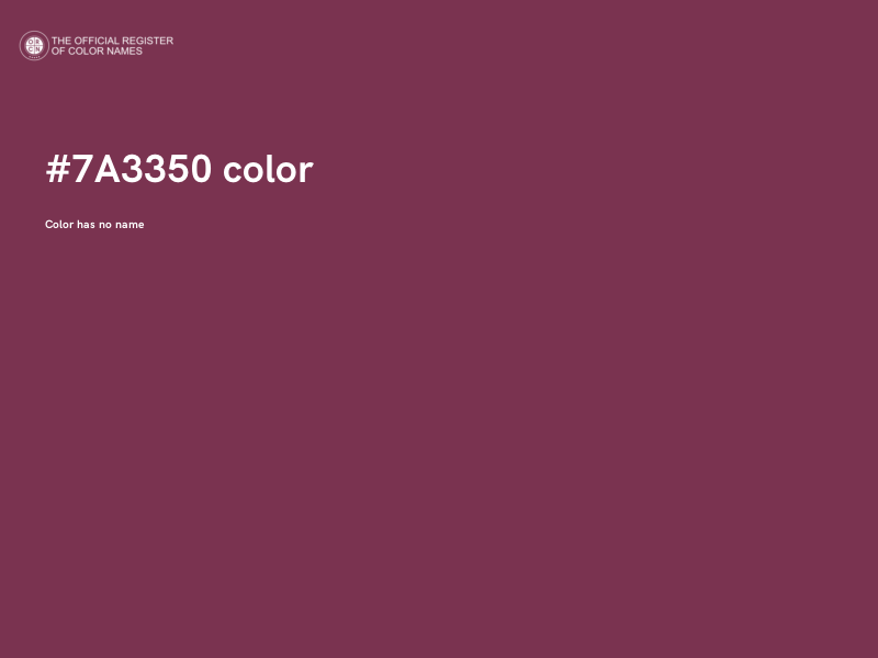 #7A3350 color image