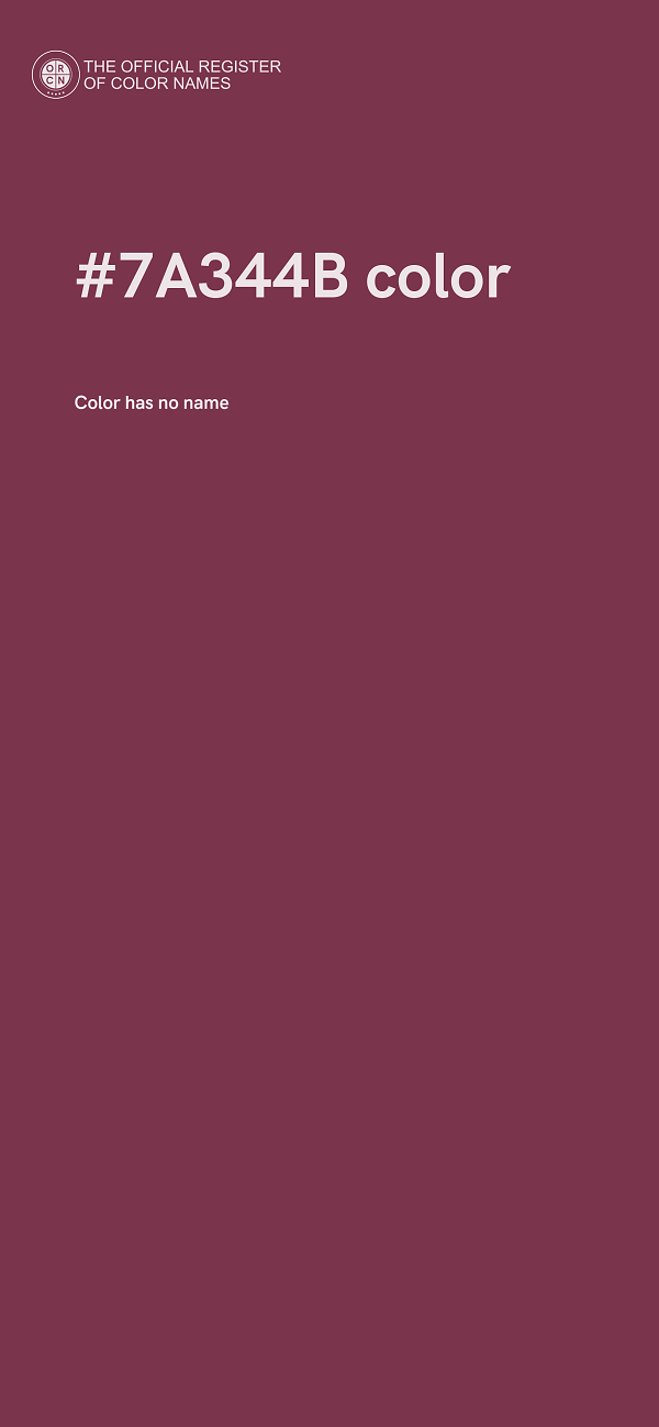 #7A344B color image