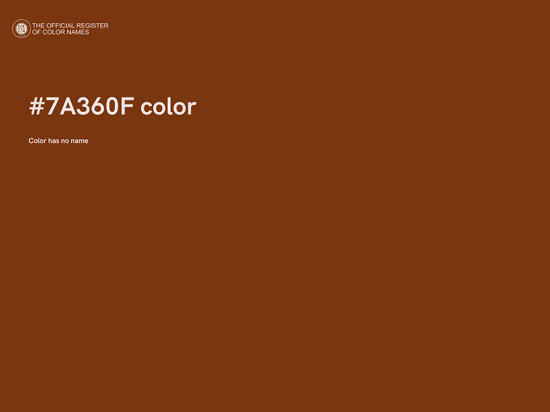#7A360F color image