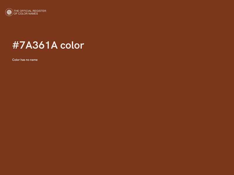 #7A361A color image