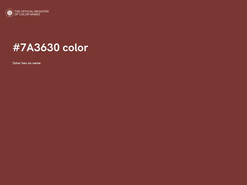 #7A3630 color image
