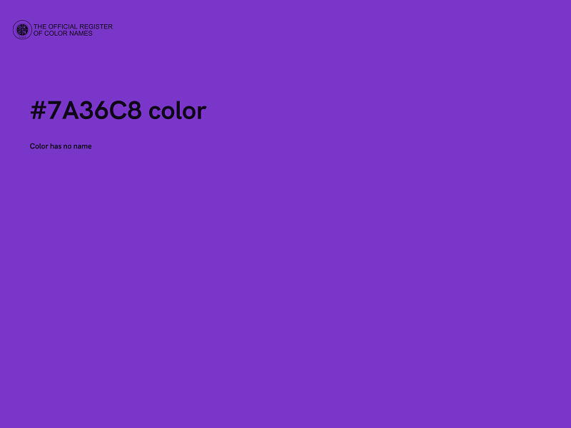 #7A36C8 color image