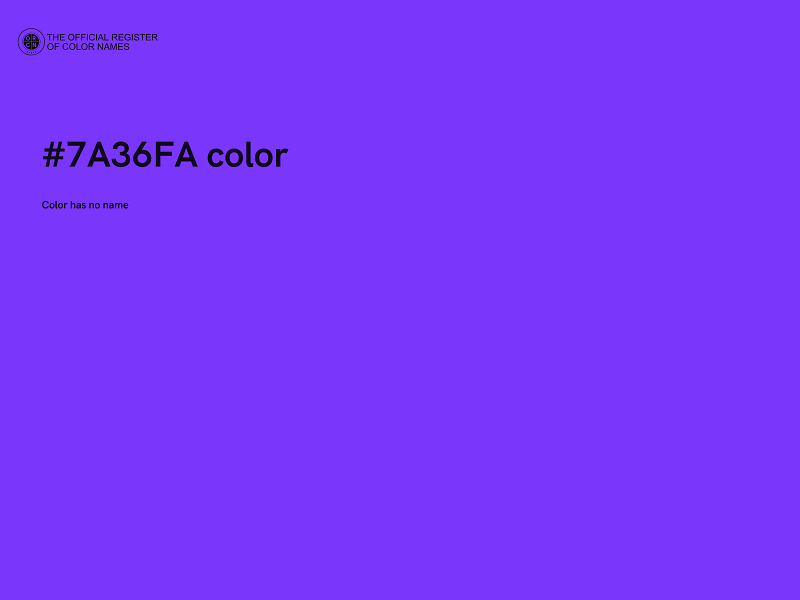 #7A36FA color image