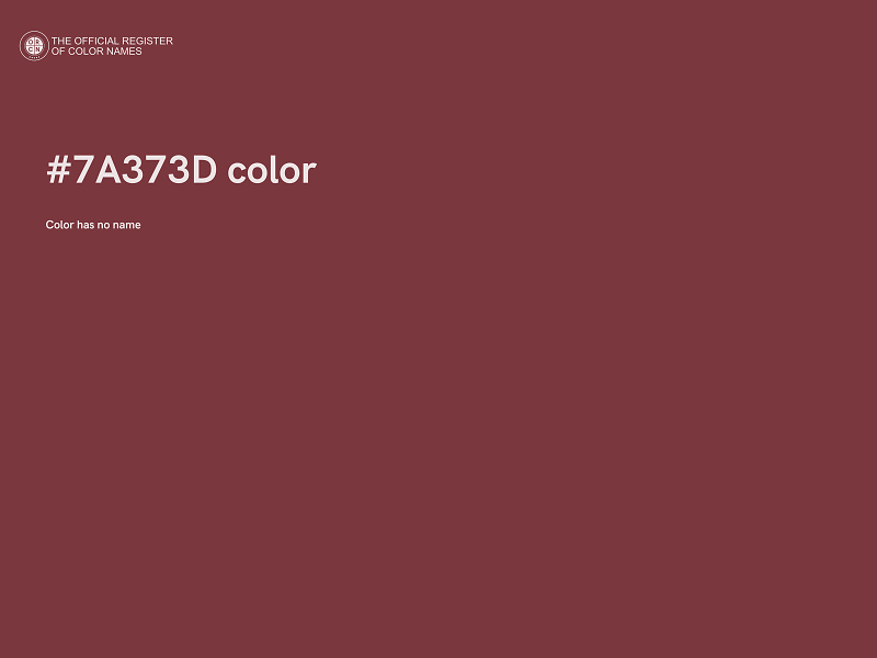 #7A373D color image