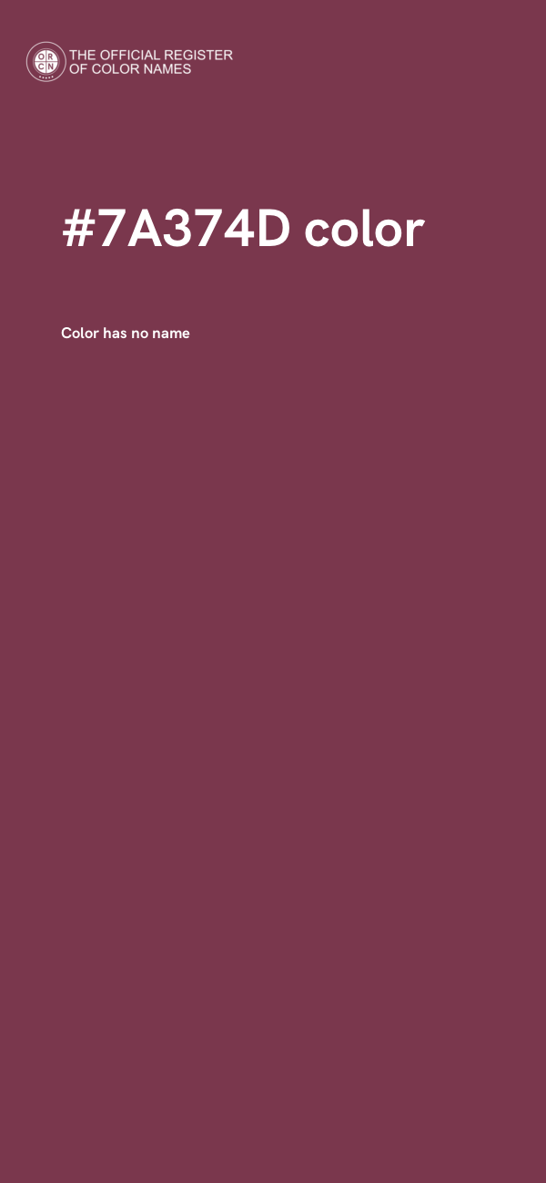 #7A374D color image