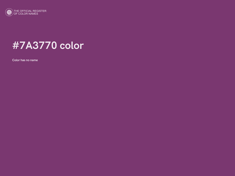 #7A3770 color image