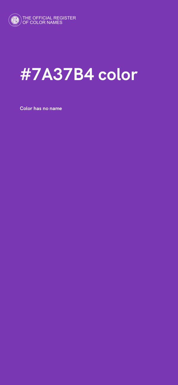 #7A37B4 color image