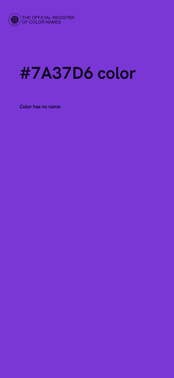 #7A37D6 color image