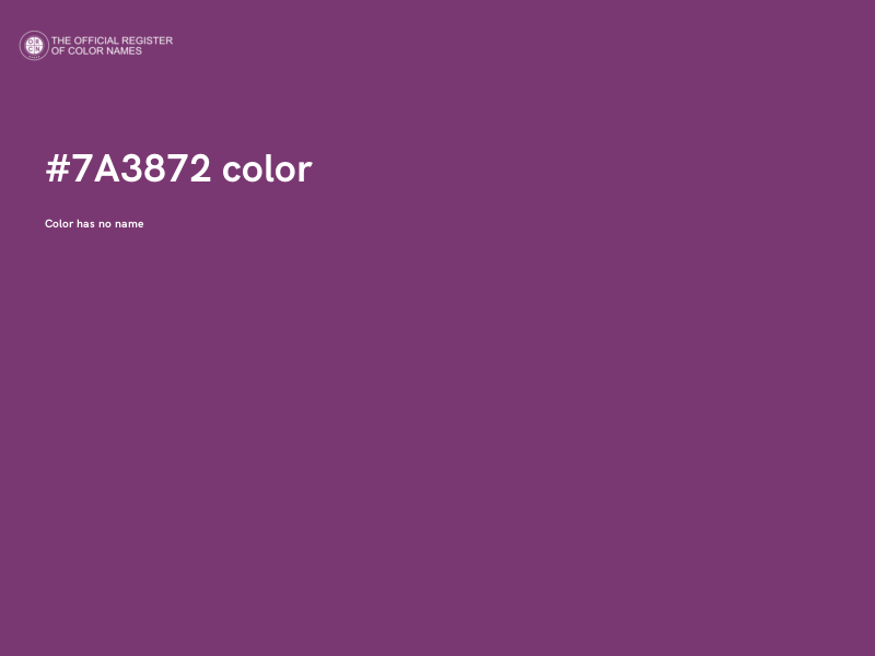 #7A3872 color image
