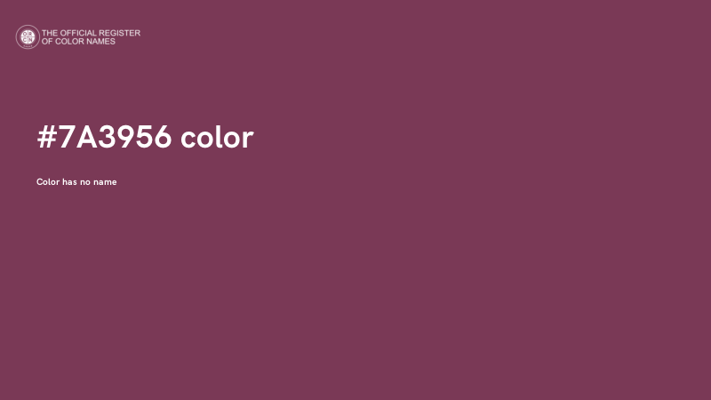 #7A3956 color image