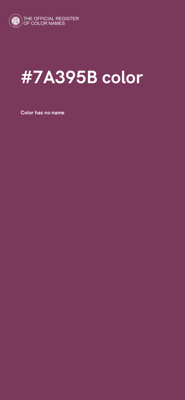 #7A395B color image