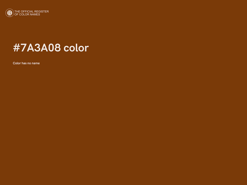 #7A3A08 color image