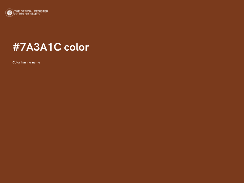#7A3A1C color image