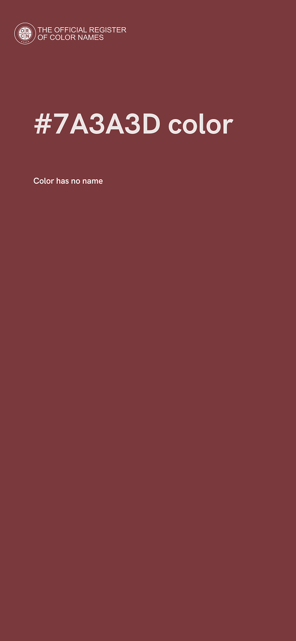 #7A3A3D color image