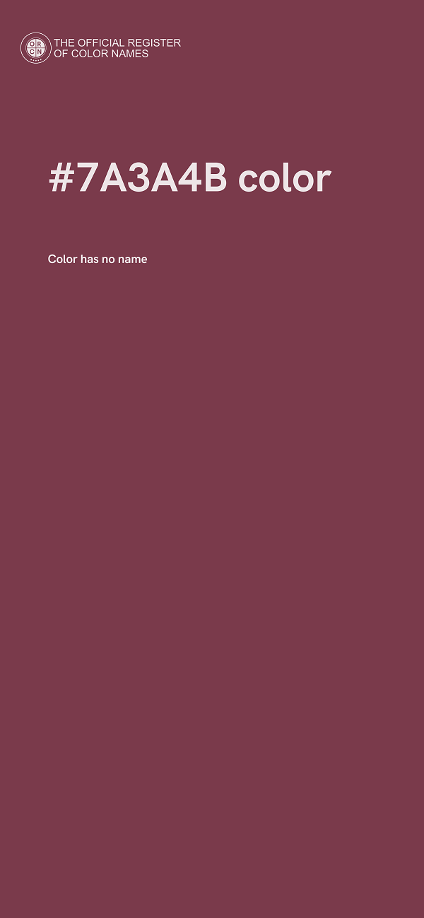 #7A3A4B color image