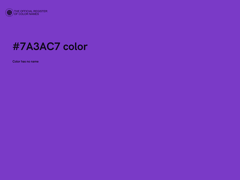 #7A3AC7 color image