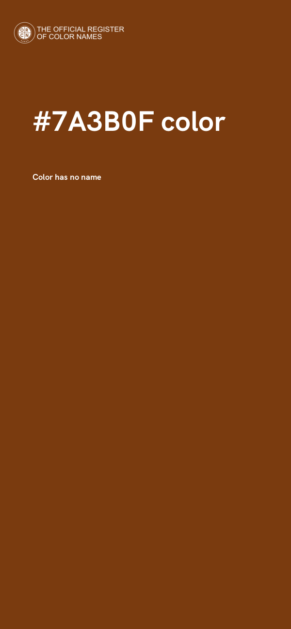 #7A3B0F color image