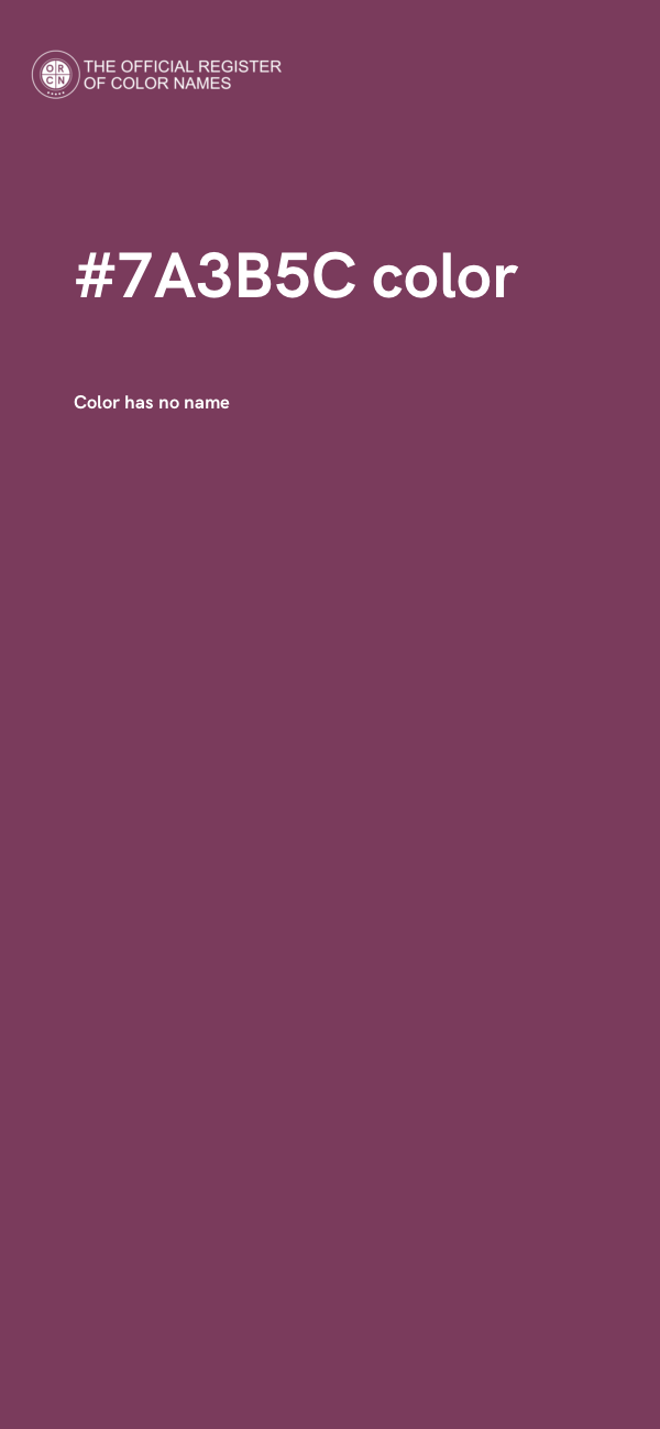 #7A3B5C color image